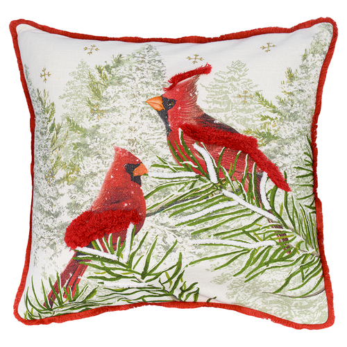 Подушка декоративная с рисунком northern cardinal из коллекции new year essential, 45х45 см