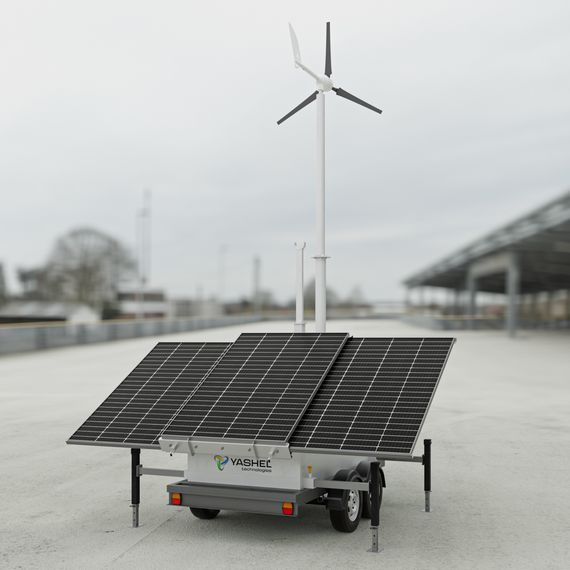 Передвижная электростанция ветро-солнечная, складная мачта, фото №776002896