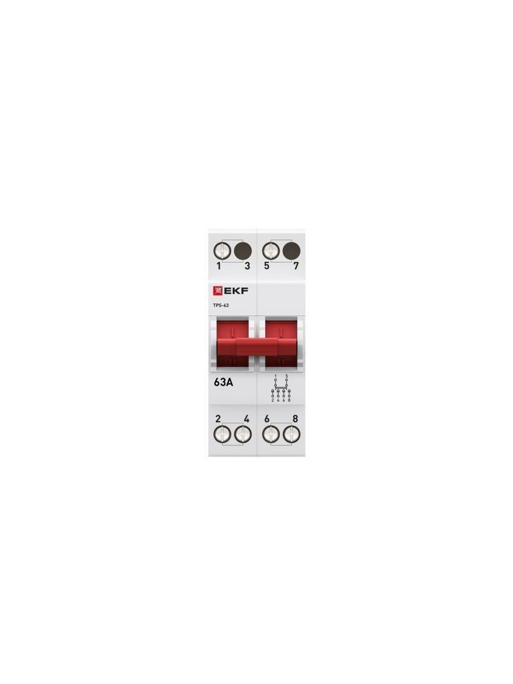 Переключатель трехпозиционный ТПС-63 2P 63А PROxima EKF TPS263