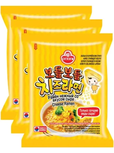 Лапша корейская Рамен со вкусом Сыра 111 г * 3 шт