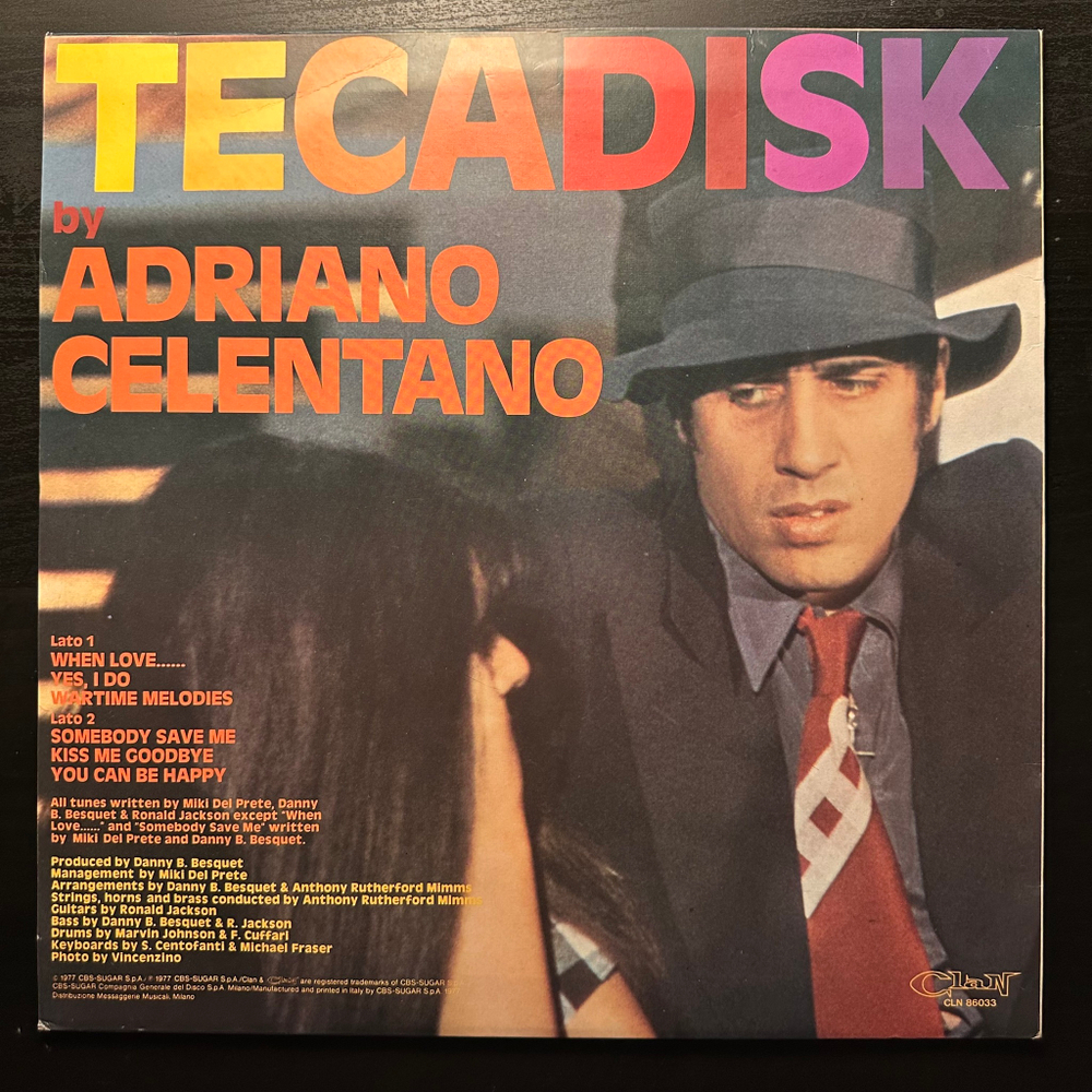 Adriano Celentano - Tecadisk (Италия 1977г.)