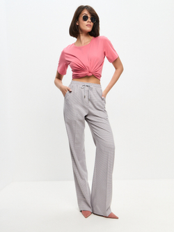 Футболка розового цвета из хлопка One