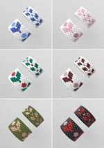 Схема кольца из бисера, узор PEYOTE, мозаичное плетение, четный счет, узор пейот из Miyuki Delica 11/0, файл PDF, RING_443