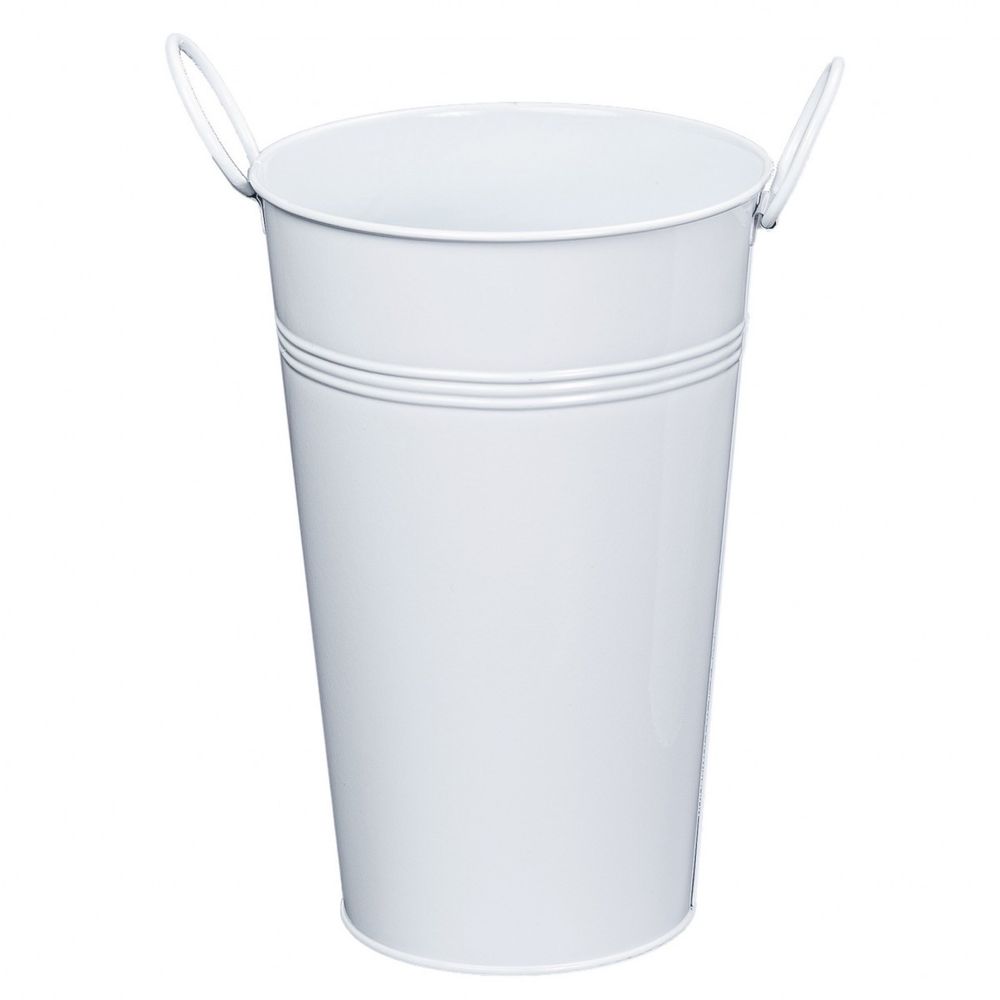 Вазон металлический D14*10*H21,5см Белый (STG603)