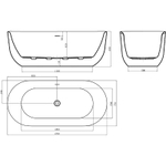 Акриловая ванна BelBagno 170x77 BB706-1700-770 без гидромассажа
