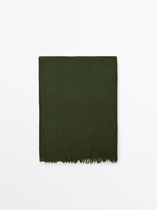 Massimo Dutti 100% кашемировый шарф, зеленый