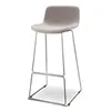 Барный стул Neo Soft 77 см, серый, ножки хром