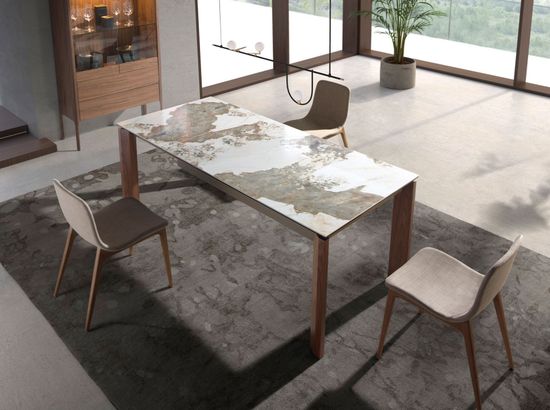 Раздвижной обеденный стол 1118/MC1863DT из мраморной керамики Испания 