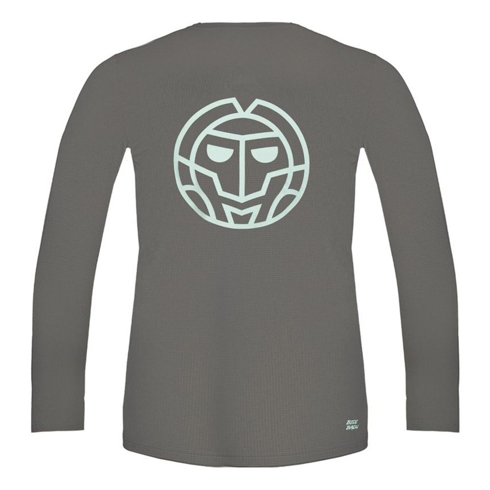 Мужское теннисное поло BIDI BADU Serratus Ant Move Long Sleeve Men - Grey