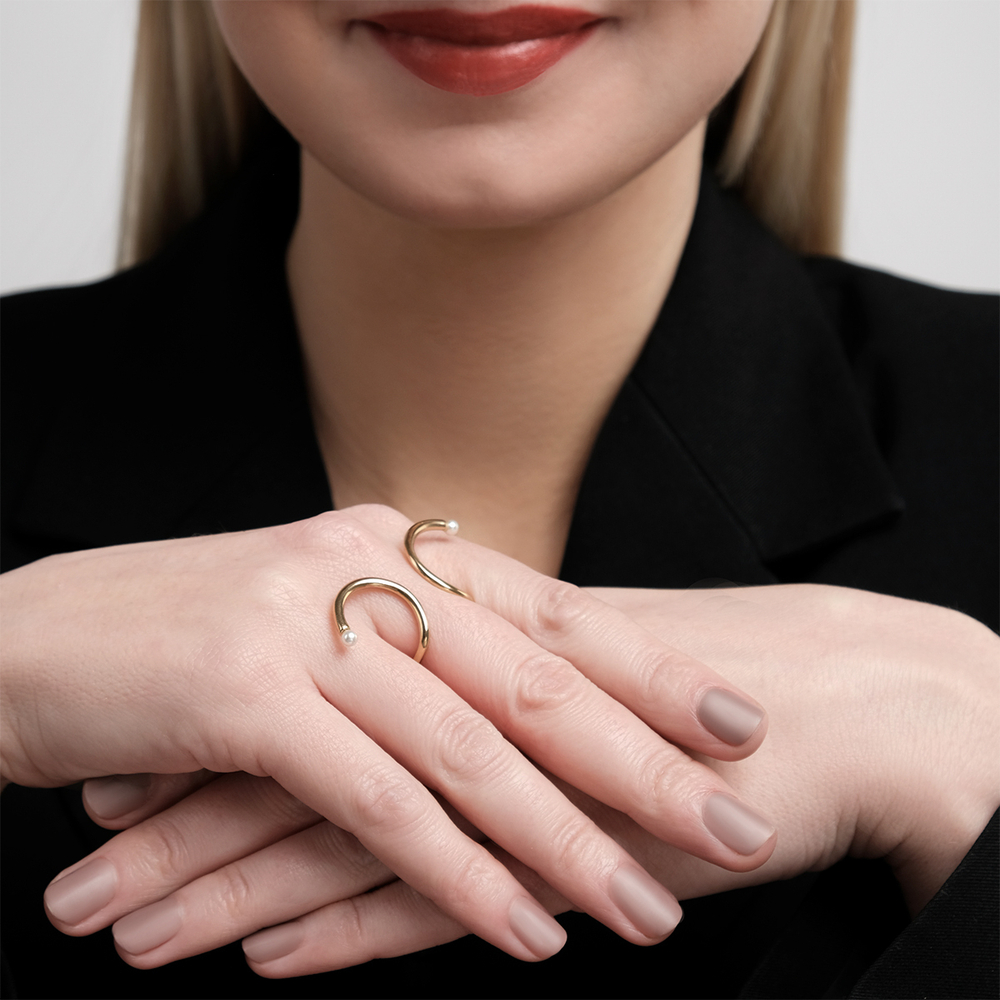 "Сиатори" кольцо в золотом покрытии из коллекции "Лоуренс" от Jenavi