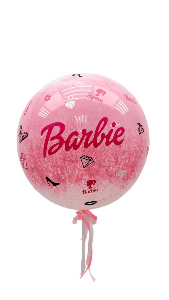 Шар-сфера Баблс (deco-bubbles) с красками и наклейками Barbie