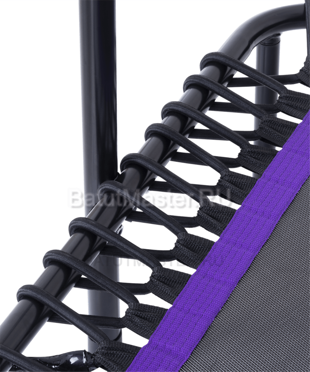 Каркасный батут с Т-образной ручкой, диаметр 4 фт, черно - фиолетовый
