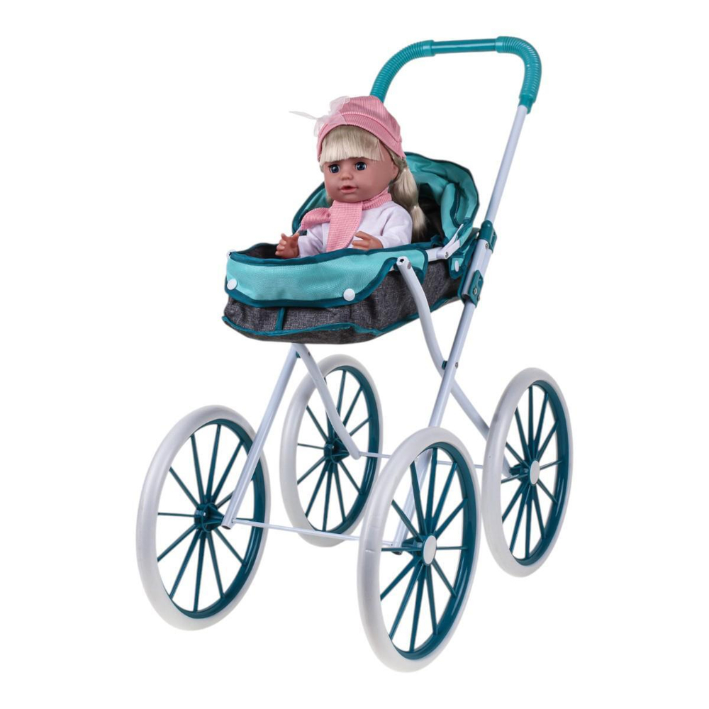Коляска для куклы лежачая, пакет LM918-15