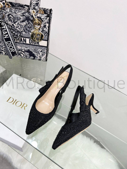 Туфли J'Adior Диор (Dior) слингбэки со стразами