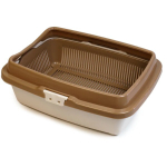 Туалет для кошек полная комплектация молочный-кофейный