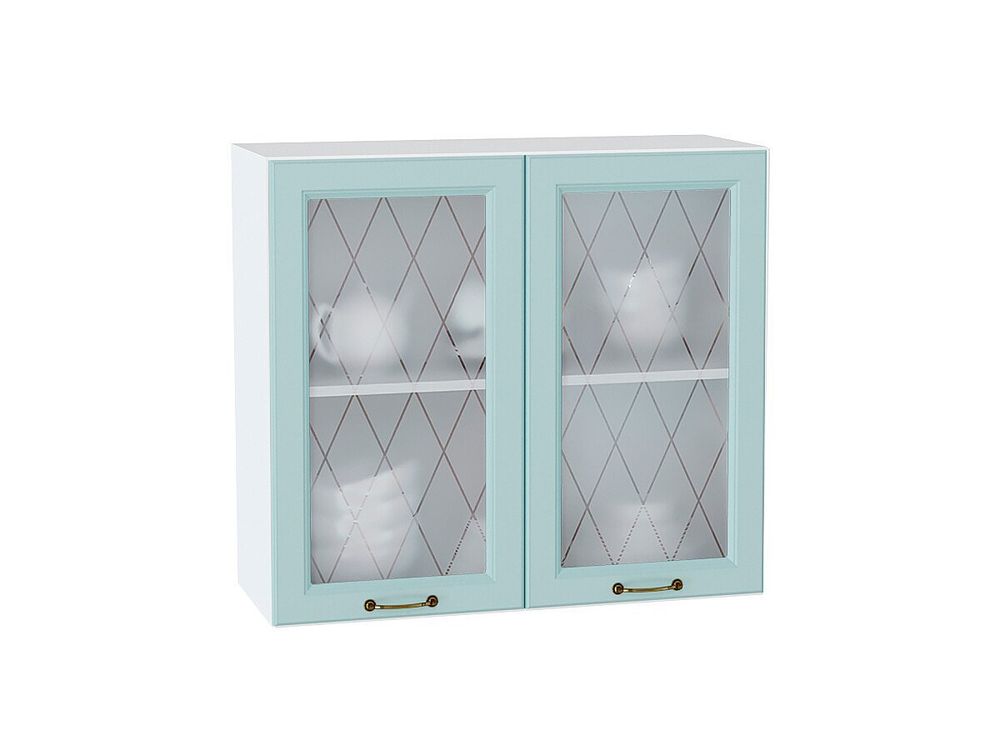 Шкаф верхний с 2-мя остекленными дверцами Ницца
