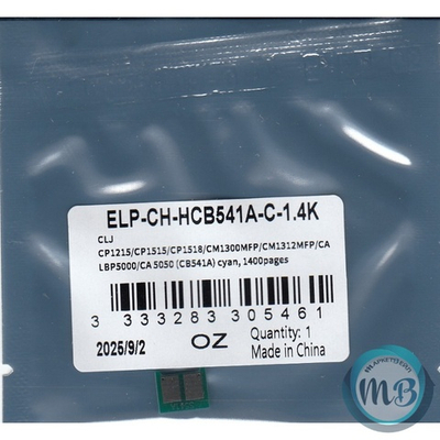 Чип ELP для картриджа HP CB541A Cyan, 1.4K