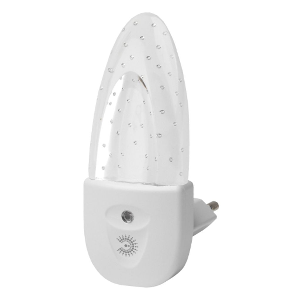 Ночник - светильник светодиодный ЭРА NN-619-LS-W в розетку с датчиком освещенности белый