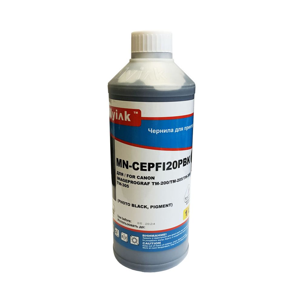 Чернила MyInk CEPFI20PBk для CANON (PFI-120BK/PFI-706BK) imagePROGRAF TM-300, iPF9400/8400 (1л, Pigment) photo black