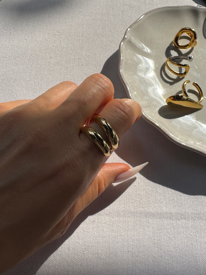 Кольцо двойное