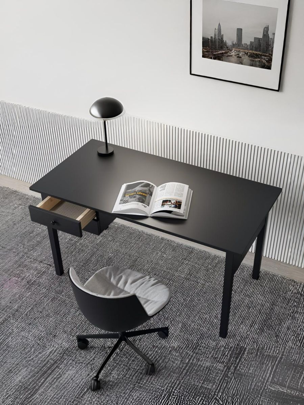 IKEA Письменный стол HEMNES,155*65*74, белый-коричневый, КЫМОР (ХЕМНЭС ИКЕА)