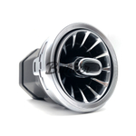 Воздуховод в стиле AMG хром с подсветкой BLUE