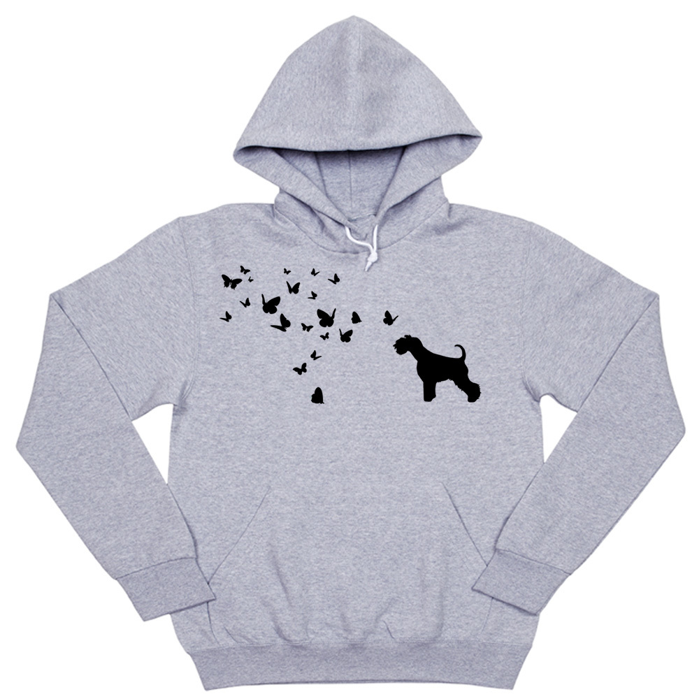 Толстовка "Шнауцер и бабочки"