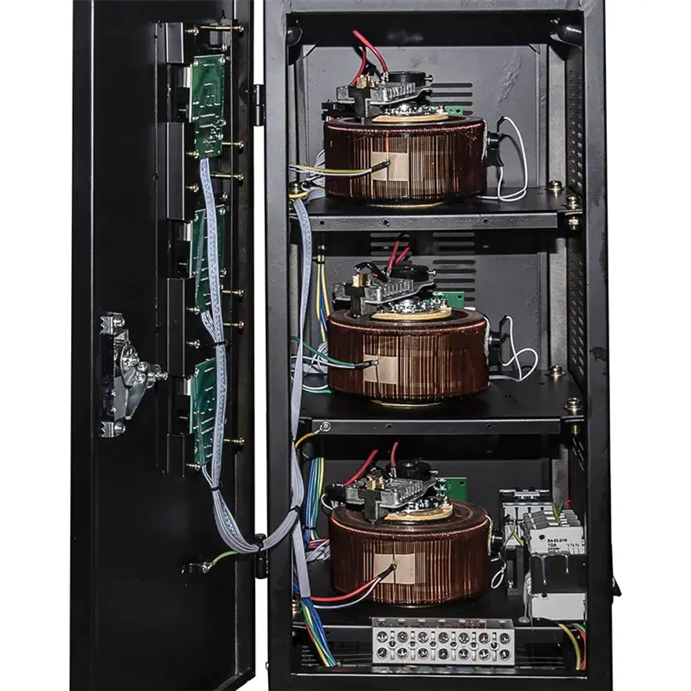 Ресанта АСН-60000/3-ЭМ трехфазный стабилизатор напряжения 63/4/10