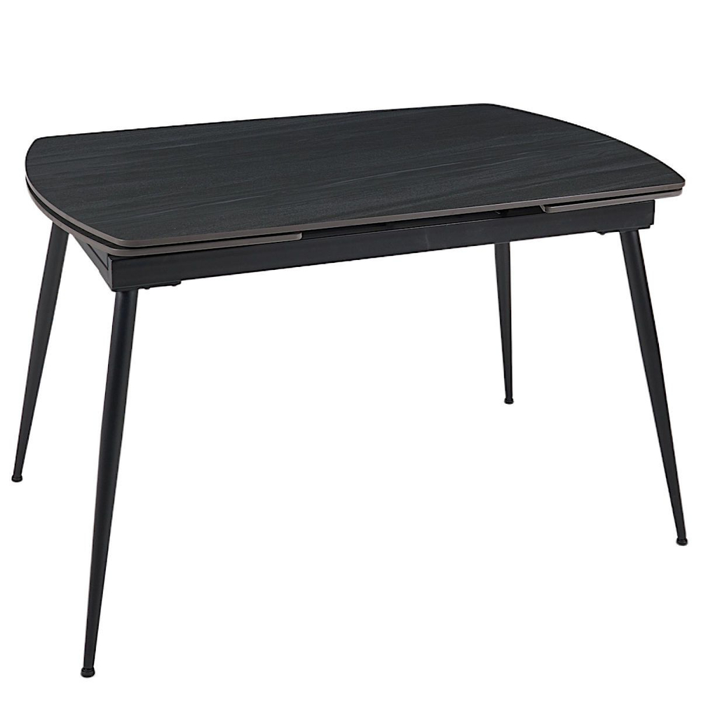 Стол керамический LA ALTA TEXAS ANTRACITE MATT 120, каркас черный