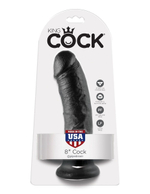 Чёрный фаллоимитатор 8  Cock - 20,3 см.