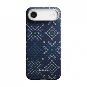 Чехол Pitaka Threads of Winter Ultra-Slim для iPhone 17 Air, синий