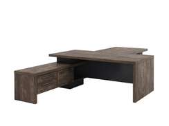 Стол левый 2000х2000х750 с опорной тумбой и брифингом 1150 T-820L.0000-02