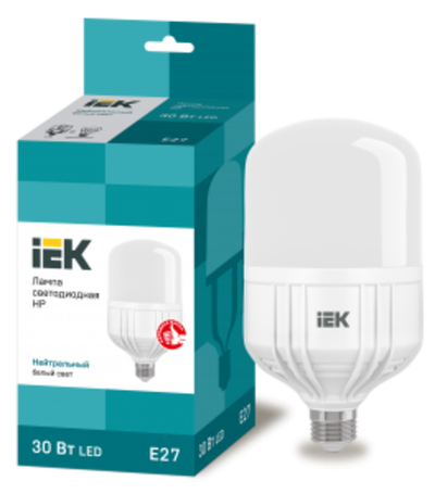Лампа светодиодная HP 30Вт 230В 4000К E27 IEK