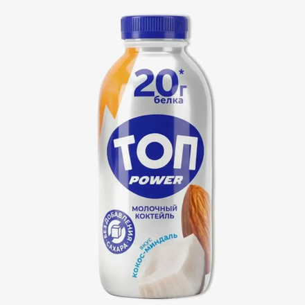 Коктейль молочный ТОП Power Кокос-миндаль 330 гр