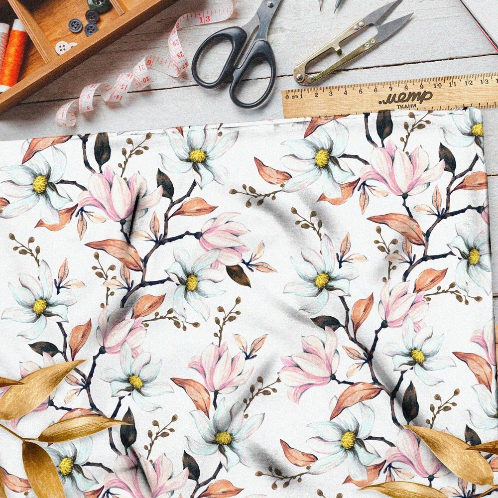 Ткань бязь свежий узор