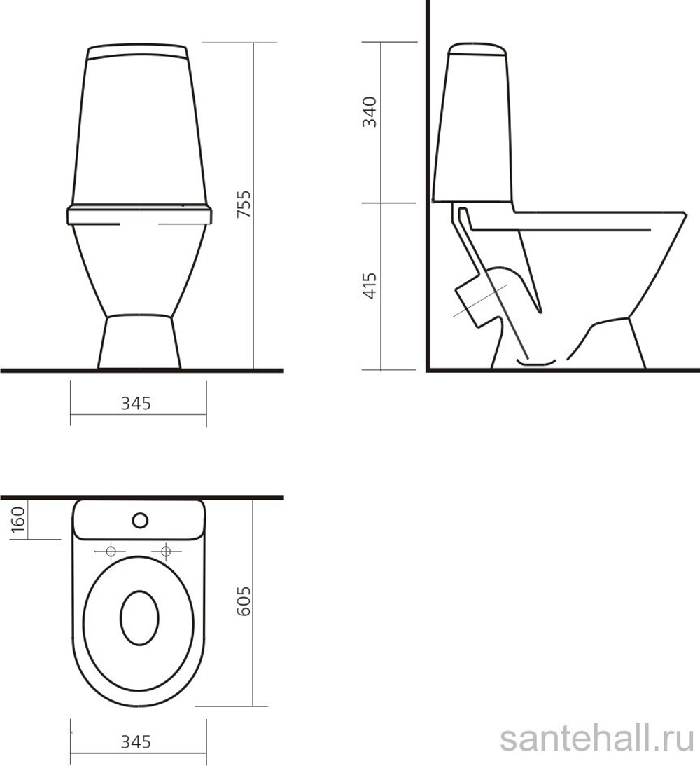 УНИТАЗ-КОМПАКТ SANITA ЛАДА КОМФОРТ