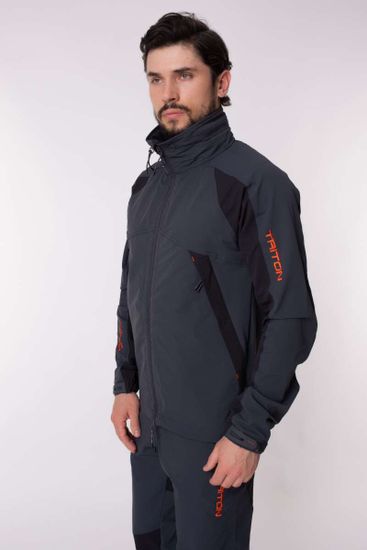 Костюм "REPTIL" кур+бр (SoftShell APEX, серо-чёрн)