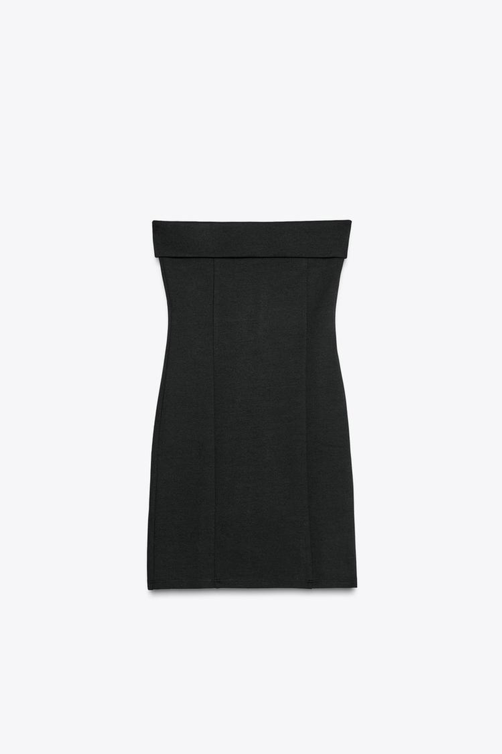 ZARA ПЛАТЬЕ ИЗ ИНТЕРЛОКА С ОТКРЫТЫМИ ПЛЕЧАМИ, ЧЕРНЫЙ