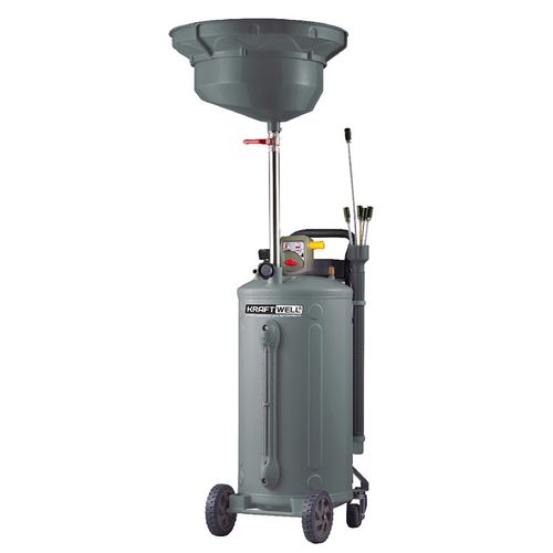 KraftWell (KRW1832.80) Установка для слива и откачки масла/антифриза с круглой подъемной ванной, мобильная