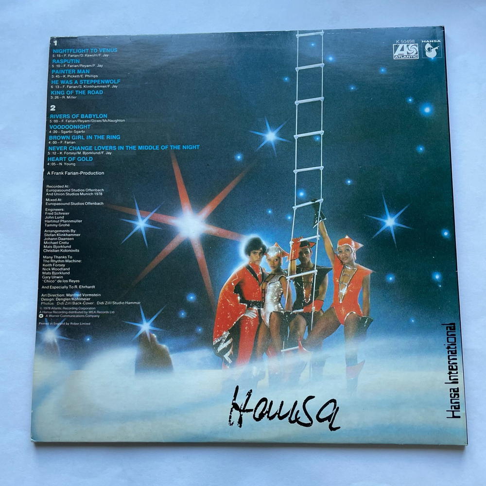 Винтажная виниловая пластинка LP Boney M. Nightflight To Venus (Англия 1978)
