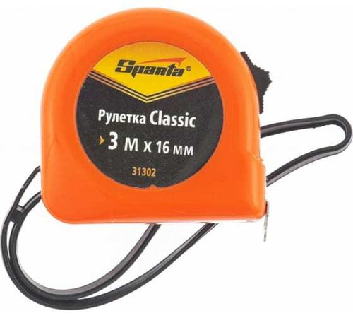 Рулетка 3м 16мм Классик Спарта