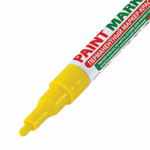 Маркер-краска лаковый (paint marker) 2 мм желтый без ксилола (без запаха) алюминий BRAUBERG PROFESSIONAL (12 штук в упаковке)