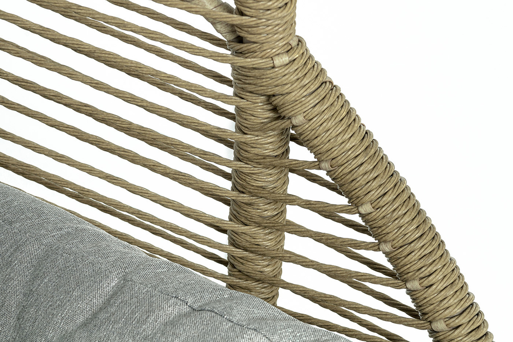 "Барселона" кресло-кокон из искусственного ротанга, цвет соломенный