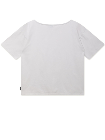 Футболка Кор. Рукав Broke Af Off White Text Graphic Off Shoulder Oversized Tee