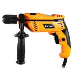 Дрель ударная электрическая ЕРМАК ДУ-780-Б, 780Вт, быстрозаж. патрон 13мм, 0-3000 об/мин, рег.скор, реверс