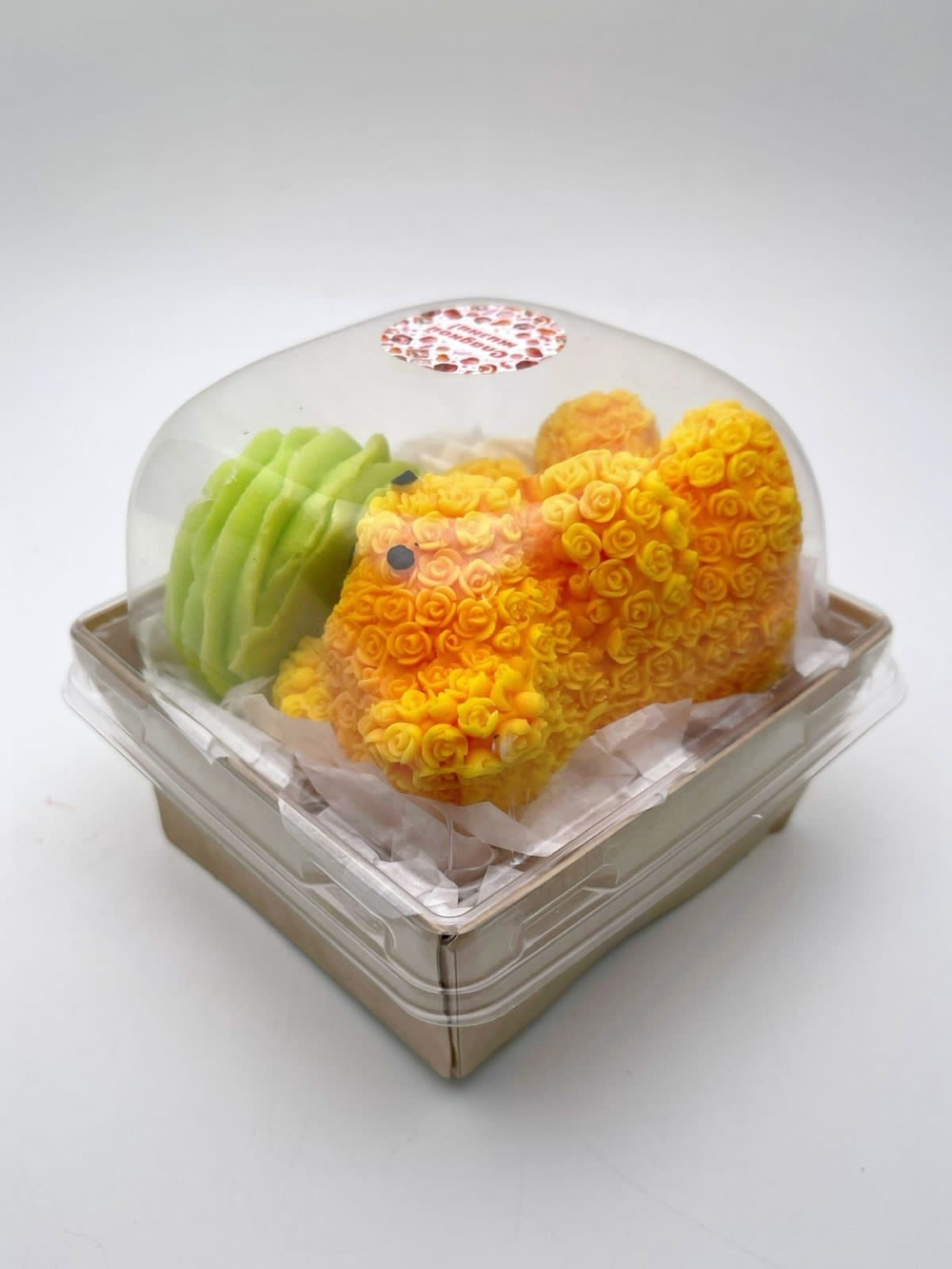 Набор из мыла «Мишка из роз, оранж»