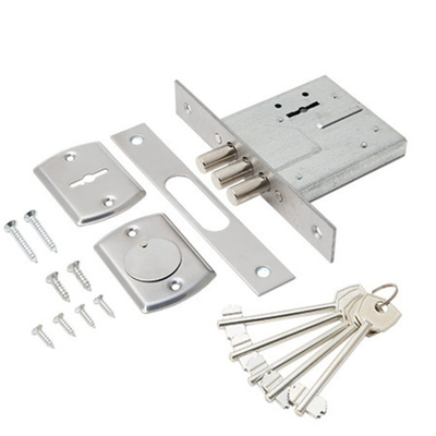 Замок врезной сувальдный Avers R12/S6-CR (5 keys, shank 50mm)