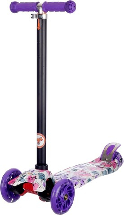 Самокат детский трехколесный Игрокат Dino Print Sakura