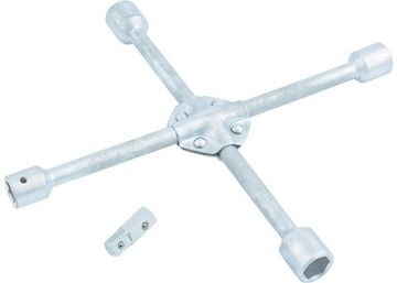 Ключ-крест баллонный, 17 х 19 х 21 х 22 х 1/2, усиленный, с переходником на 1/2 Stels 14249