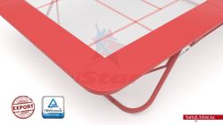 БАТУТ ГИМНАСТИЧЕСКИЙ СООТВЕТСТВУЕТ ЕВРОПЕЙСКОМУ СТАНДАРТУ DIN EN 13219 "GYMNASTIC EQUIPMENT - TRAMPOLINES» (Type 1, Size 1),  ЧТО ПОДТВЕРЖДАЕТСЯ СЕРТИФИКАТОМ  TÜV